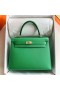 Kelly Epsom 1L Cactus green Gold Hardware 25cm Volledig Handgemaakt Ghw