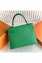 Kelly Epsom 1L Cactus green Gold Hardware 25cm Volledig Handgemaakt Ghw