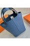 Picotin Clemence R2 blauwe Agaat Gouden Hardware 18cm Volledig Handgemaakt Ghw