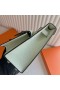 Kelly Desordre Epsom 0S Licht Groen Zilver Hardware 20cm Volledig Handgemaakt Phw