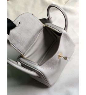 Mini lindy TC ck80 Pearl grey Silver Hardware 20cm Volledig Handgemaakt