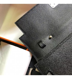 Kelly woc epsom ck89 Zwart zilver Hardware Volledig Handgemaakt