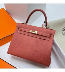 Kelly Togo 4E Maple leaf red Rose Gold Hardware Rghw 25cm Volledig Handgemaakt