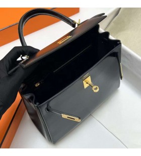 Kelly Vak Ck89 Zwart Goud Hardware Ghw 25cm Volledig Handgemaakt