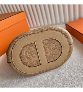 In De Loop van Clemence & Swift 4B Koekje Khaki Gouden Hardware 18cm Volledig Handgemaakt Ghw