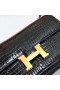 Constance elan kiiltävä porosus crocodile Ck89 Musta Kulta Hardware Ghw 26cm Koko Käsintehty