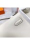 Mini Kelly Pochette Swift-Ck10 Kermainen Valkoinen Hopea Laitteisto Phw 22cm Koko Käsintehty
