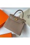 Kelly Togo Ck18 Etoupe Harmaa Kulta Hardware Ghw 25cm Koko Käsintehty