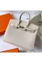 Birkin Sellier Epsom I2 Kermainen Valkoinen Kultaa Laitteisto Ghw 25cm Koko Käsintehty
