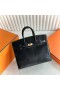 Birkin Sellier Lisko Ck89 Musta Kulta Hardware 20cm Koko Käsintehty Ghw