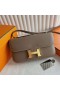 Constance Elan Epsom Ck18 Etoupe Harmaa Kulta Hardware 23cm Koko Käsintehty Ghw