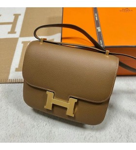 Constance Epsom 3G kastanja Kultaa Laitteisto Ghw 18cm Täysin Käsintehty