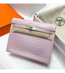 Kelly danse Matta Alligaattori Krokotiili 09 vaalean Punertava violetti Hopea Laitteisto-22cm Koko K&Atilde;&curren;sintehty