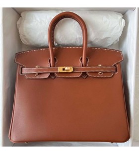 Barenia Birkin Ck37 kullanruskea Kulta Laitteisto-Ghw 25cm Koko Käsintehty