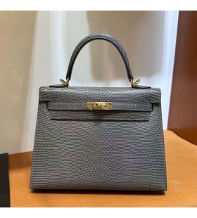 Kelly Lisko 84 Syvä Harmaa Kulta Hardware 25cm Koko Käsintehty Ghw