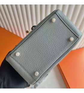 Laukut Mini Lindy Clemence 8U Vaalea harmaa Kulta Hardware 19cm Koko Käsintehty Ghw