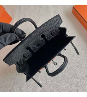 Birkin pieni talo Rajoitettu musta Musta Solki 20cm Täysin Käsintehty