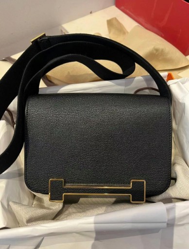 Geta Chevre ck89 Noir Matériel d'Or de 20 cm à Plein fait à la Main