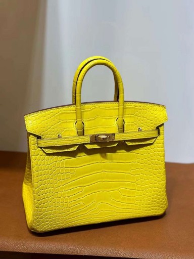 Birkin Mat Alligator M9 Calendula Or jaune Matériel 25cm Pleine Main Ghw