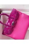 Birkin Togo et brillant alligator rose Argent Matériel 25cm à Plein fait à la Main