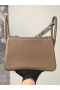 Lindy Clemence Ck18 Etoupe Gris Argent Hardware 26cm Plein fait à la Main