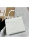 Kelly Togo 01 blanc pur Argent Matériel Phw 25cm à Plein fait à la Main