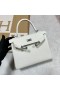Kelly Togo 01 blanc pur Argent Matériel Phw 25cm à Plein fait à la Main