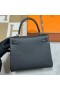 Kelly Togo Ck89 Noir Argent Matériel 25cm à Plein fait à la Main