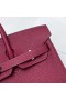 Birkin Togo K1 rouge grenat Argent Matériel Phw 25cm à Plein fait à la Main