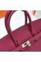 Birkin Togo K1 rouge grenat Argent Matériel Phw 25cm à Plein fait à la Main