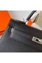 Kelly Epsom Ck89 Noir Argent Matériel Phw 25cm à Plein fait à la Main