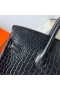 Birkin Matte Crocodile Porosus Ck89 Or Noir Matériel Ghw 25cm à Plein fait à la Main
