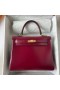 Kelly Boîte de Ck55 Bordeaux Rouge Or Matériel 25cm Pleine Main Ghw