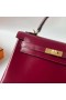 Kelly Boîte de Ck55 Bordeaux Rouge Or Matériel 25cm Pleine Main Ghw