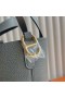Dans La Boucle de Roulis picotin Clemence & Swift 0L gris Moyen Matériel d'Or 18cm Pleine Main Ghw