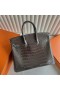 Birkin brillant Alligator Crocodile Ck88 Graphite Gris Matériel d'Or 25cm Pleine Main Ghw