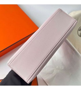 Mini Kelly Pochette Swift 09 LumiÃ¨re Rose Violet Argent MatÃ©riel Phw 22cm Plein fait Ã  la Main