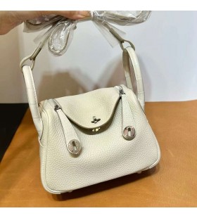 Mini Lindy Touch Swift & Mat Alligator 8L Blanc glacier métal Argenté 19cm Pleine Main Phw