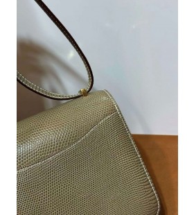 Constance Brillant L&Atilde;&copy;zard Ck17 de Chanvre gris Mat&Atilde;&copy;riel d'Or 18cm Pleine Main Ghw