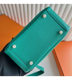 Sacs Lindy Mini Clemence U1 Vérone vert Matériel d'Or 19cm Pleine Main Ghw