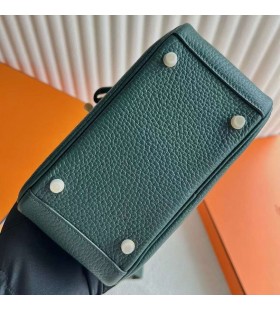 Sacs Lindy Mini Clemence 6O Pine vert Matériel d'Or 19cm Pleine Main Ghw