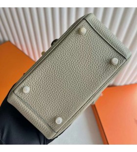 Sacs Lindy Mini Clemence T1 Lumière Kaki Matériel d'Or 19cm Pleine Main Ghw