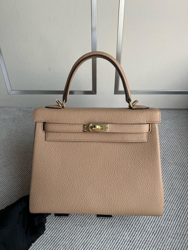 Kelly Togo Chai Yellow Gold Hardware GHW 25cm Volle Handgemachte