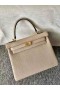 Kelly Togo S3 Trench Grau Ghw Gold Hardware 25cm Volle Handgemachte