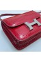 Konstanz shiny alligator-Krokodil-Ck53 Tief rot Silber Hardware Phw 24cm Volle Handgemachte