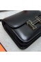 Konstanz Boxcalf Ck89 Schwarzer Emaille Schnalle Gold Hardware Ghw 18cm Volle Handgemachte