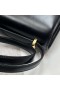 Konstanz Boxcalf Ck89 Schwarzer Emaille Schnalle Gold Hardware Ghw 18cm Volle Handgemachte