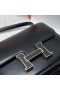 Konstanz Boxcalf Ck89 Schwarzer Emaille Schnalle Gold Hardware Ghw 18cm Volle Handgemachte