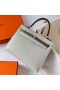 Kelly Chevre Ck80 Pearl grey & Ck18 Etoupe Silber Hardware Phw 25cm Volle Handgemachte