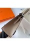 Kelly Chevre Ck80 Pearl grey & Ck18 Etoupe Silber Hardware Phw 25cm Volle Handgemachte